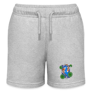 Koi Fische - Kinder Organic Joggingshorts Mini Bolter von Stanley/Stella - Grau meliert - Vorne