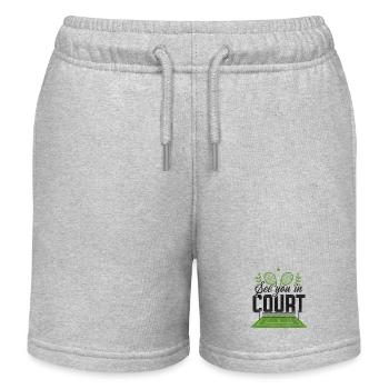 drôle joueur de tennis raquette jeu de mots voir - Short de jogging enfant bio Stanley/Stella - gris chiné - Devant