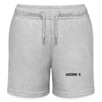 Funny Tennis Player Racket - Kinder Organic Joggingshorts Mini Bolter von Stanley/Stella - Grau meliert - Vorne