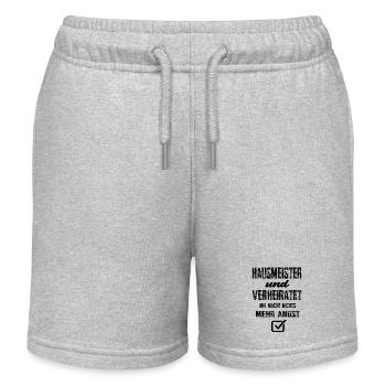 Hausmeister Und Verheiratet Mir Macht Nix Mehr - Kinder Organic Joggingshorts Mini Bolter von Stanley/Stella - Grau meliert - Vorne