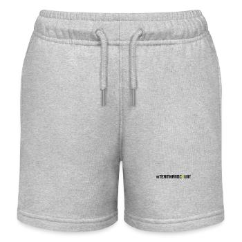 Funny Tennis Player Racket - Kinder Organic Joggingshorts Mini Bolter von Stanley/Stella - Grau meliert - Vorne