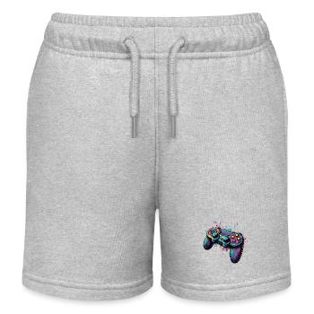 Manettes de jeux vidéo pour les joueurs - Short de jogging enfant bio Stanley/Stella - gris chiné - Devant