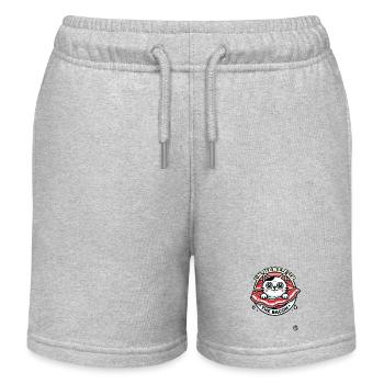 Cute Cat: I'm Here for the Bacon - Kids Organic Sweat Shorts by Stanley/Stella - heather grey - Front