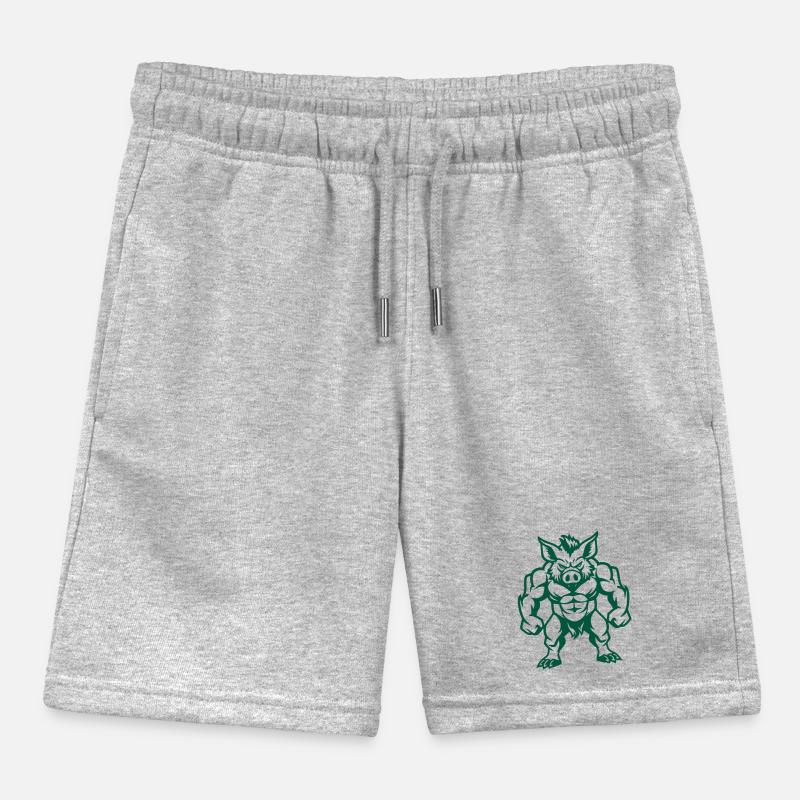 Wild Boar Comic Kids Organic Sweat Shorts by Stanley/Stella