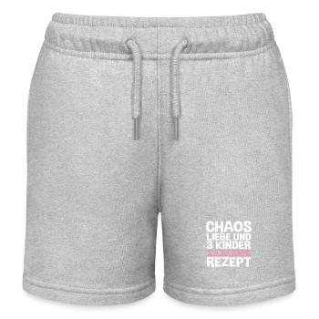 Maman de 3 enfants - Short de jogging enfant bio Stanley/Stella - gris chiné - Devant