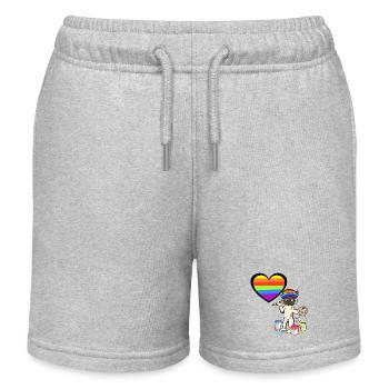 Cœur Chat LGBT - Short de jogging enfant bio Stanley/Stella - gris chiné - Devant