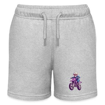 Motocross et moto tout-terrain pour les enfants - Short de jogging enfant bio Stanley/Stella - gris chiné - Devant