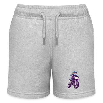 Motocross et moto tout-terrain pour les enfants - Short de jogging enfant bio Stanley/Stella - gris chiné - Devant
