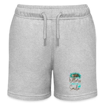 Otter Otters Make Me Smile - Kinder Organic Joggingshorts Mini Bolter von Stanley/Stella - Grau meliert - Vorne