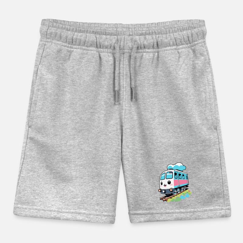 CUTE TRAIN Kids Organic Sweat Shorts by Stanley/Stella