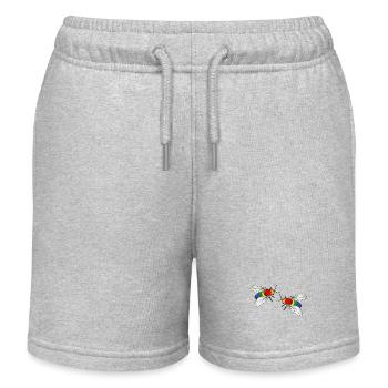 LGBT Biene Wespe Gay Pride Regenbogenfahne - Kinder Organic Joggingshorts Mini Bolter von Stanley/Stella - Grau meliert - Vorne
