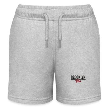 Pont Brooklyn Vibes, New York, New York - Short de jogging enfant bio Stanley/Stella - gris chiné - Devant