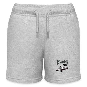 Pont Brooklyn Vibes, New York, New York - Short de jogging enfant bio Stanley/Stella - gris chiné - Devant