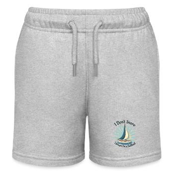 I Don't Snore I Dream In A Sailboat Sailing - Kids Organic Sweat Shorts by Stanley/Stella - heather grey - Front