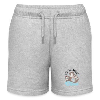 Loutre Posez-moi des questions sur les loutres - Short de jogging enfant bio Stanley/Stella - gris chiné - Devant