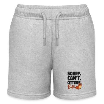 Otter Sorry. Can't. Otters. Bye. - Kids Organic Sweat Shorts by Stanley/Stella - heather grey - Front