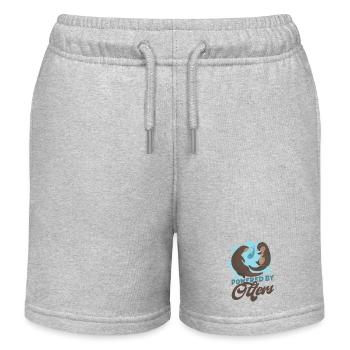 Otter Powered By Otters - Kids Organic Sweat Shorts by Stanley/Stella - heather grey - Front
