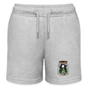 Conte de fées Conte de fées Personnage Maison mystique Maison cabane - Short de jogging enfant bio Stanley/Stella - gris chiné - Devant