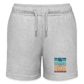 Ich Habe Zwei Titel Mama Und Oma - Kinder Organic Joggingshorts Mini Bolter von Stanley/Stella - Grau meliert - Vorne