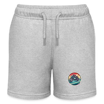 Classic Motorcycle Café Racer - Kids Organic Sweat Shorts by Stanley/Stella - heather grey - Front