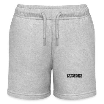 Saxophones Saxophones - Kids Organic Sweat Shorts by Stanley/Stella - heather grey - Front