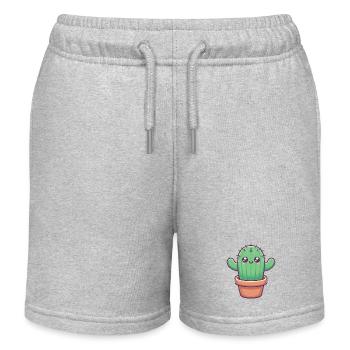 Cactus thorny desert cactus prickly cacti - Kids Organic Sweat Shorts by Stanley/Stella - heather grey - Front