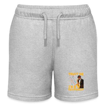 Saxophone Trust Me I'm A - Kids Organic Sweat Shorts by Stanley/Stella - heather grey - Front