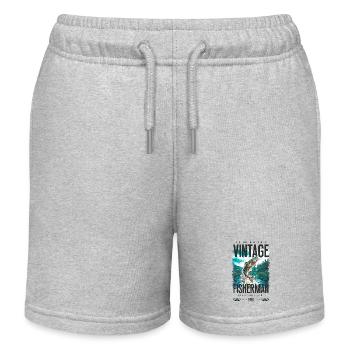 Vintage Forelle Fischer Angeln Geburtstag 1998 - Kinder Organic Joggingshorts Mini Bolter von Stanley/Stella - Grau meliert - Vorne