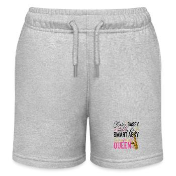 Saxophone Classy Sassy And A Bit - Kids Organic Sweat Shorts by Stanley/Stella - heather grey - Front
