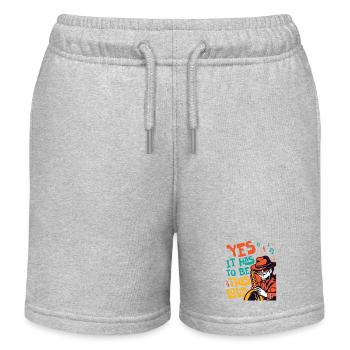 Saxophones Yes It Has To Be This - Kids Organic Sweat Shorts by Stanley/Stella - heather grey - Front