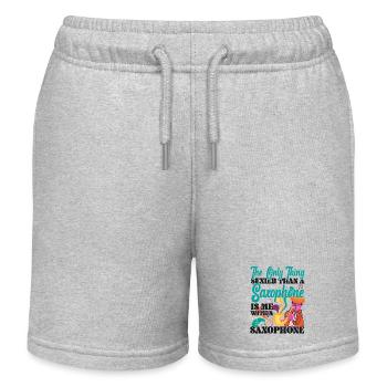 Les saxophones : la seule chose plus sexy - Short de jogging enfant bio Stanley/Stella - gris chiné - Devant