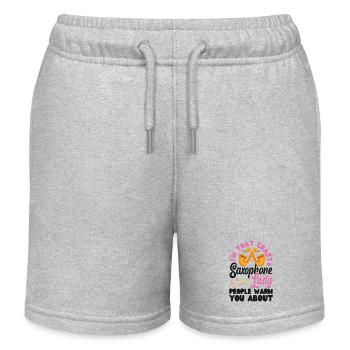 Saxophone I'm That Crazy Saxophone - Kinder Organic Joggingshorts Mini Bolter von Stanley/Stella - Grau meliert - Vorne