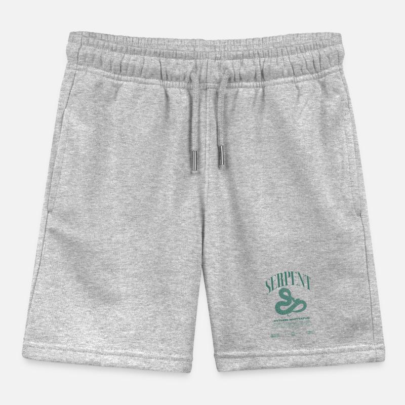 Burmese Python Modern Reptile Keeper Streetwear Kids Organic Sweat Shorts by Stanley/Stella