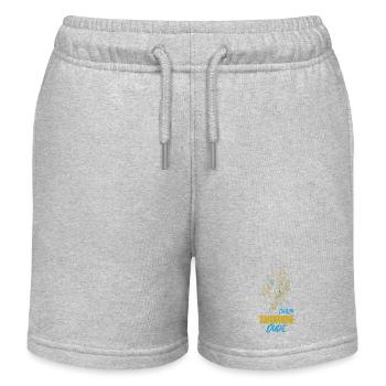 Saxophone Crazy Saxophone Dude - Kinder Organic Joggingshorts Mini Bolter von Stanley/Stella - Grau meliert - Vorne