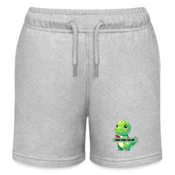 Gotta tame em all! T-Rex - Kinder Organic Joggingshorts Mini Bolter von Stanley/Stella - Grau meliert - Vorne