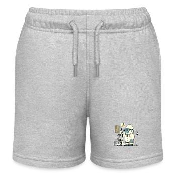 Scientifique : gorille, singe en laboratoire - Short de jogging enfant bio Stanley/Stella - gris chiné - Devant
