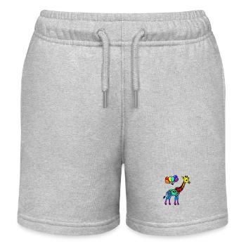 LGBT Gay Pride Girafe Girafe Ballons - Short de jogging enfant bio Stanley/Stella - gris chiné - Devant
