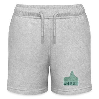 Via Alpina - Kinder Organic Joggingshorts Mini Bolter von Stanley/Stella - Grau meliert - Vorne