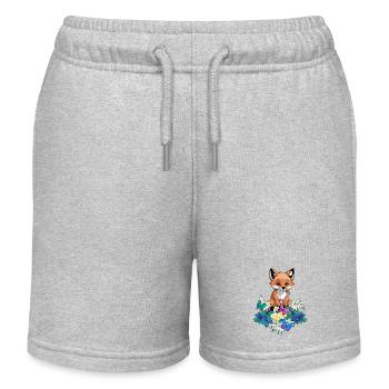 Frühling Fuchs Füchse Kinder Kind Tirol Österreich - Kinder Organic Joggingshorts Mini Bolter von Stanley/Stella - Grau meliert - Vorne