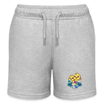 Début du printemps Tyrolien poussins Pâques Enfants Enfant - Short de jogging enfant bio Stanley/Stella - gris chiné - Devant
