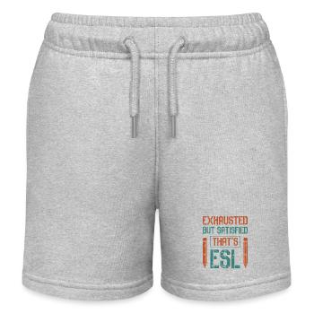 ESL-Lehrer ESL Unterricht - Kinder Organic Joggingshorts Mini Bolter von Stanley/Stella - Grau meliert - Vorne