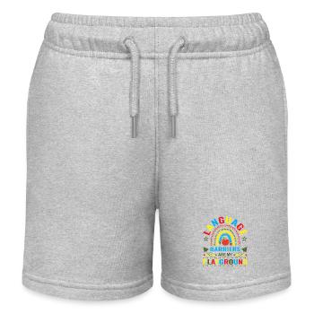 ESL-Lehrer ESL Unterricht - Kinder Organic Joggingshorts Mini Bolter von Stanley/Stella - Grau meliert - Vorne
