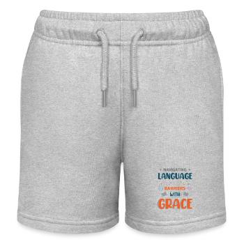 ESL-Lehrer ESL Unterricht - Kinder Organic Joggingshorts Mini Bolter von Stanley/Stella - Grau meliert - Vorne
