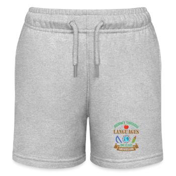 ESL-Lehrer ESL Unterricht - Kinder Organic Joggingshorts Mini Bolter von Stanley/Stella - Grau meliert - Vorne