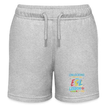 ESL-Lehrer ESL Unterricht - Kinder Organic Joggingshorts Mini Bolter von Stanley/Stella - Grau meliert - Vorne