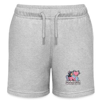 Queef Queen Queefed Humor für Erwachsene Queefing - Kinder Organic Joggingshorts Mini Bolter von Stanley/Stella - Grau meliert - Vorne