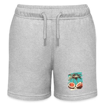 Kokosnuss Coconut - Kids Organic Sweat Shorts by Stanley/Stella - heather grey - Front