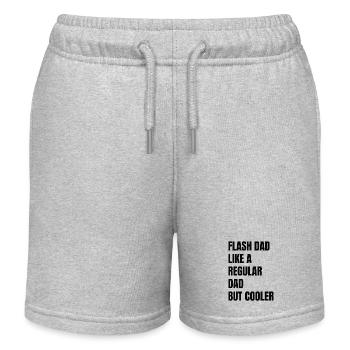 Bouldering Flash Papa Boulderer - Kinder Organic Joggingshorts Mini Bolter von Stanley/Stella - Grau meliert - Vorne