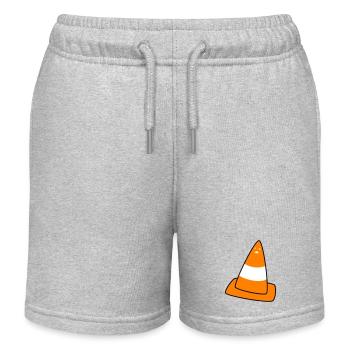 Leitkegel mit Gesicht - Kinder Organic Joggingshorts Mini Bolter von Stanley/Stella - Grau meliert - Vorne