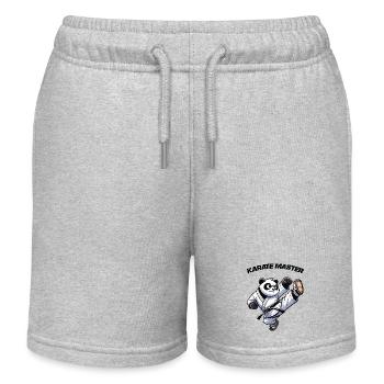 pandabär karate - Kinder Organic Joggingshorts Mini Bolter von Stanley/Stella - Grau meliert - Vorne